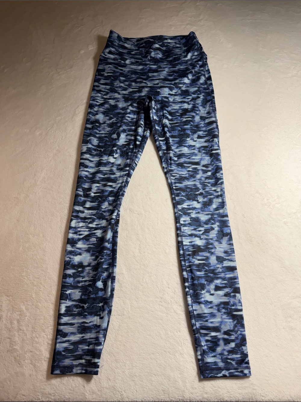Fabletics Motion 365+ Blue Multi-Tone Performance Leggings